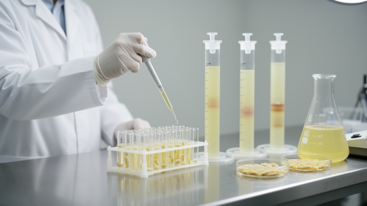 Fractionation-guided profiling of silkworm pupae ( Bombyx mori ) peptides: molecular features governing stage-specific fermentative performance of Limosilactobacillus reuteri DSM 17938