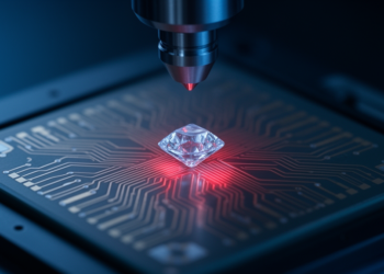Self-aligned diamond chips bring quantum emitters onto photonic circuits with minimal light loss