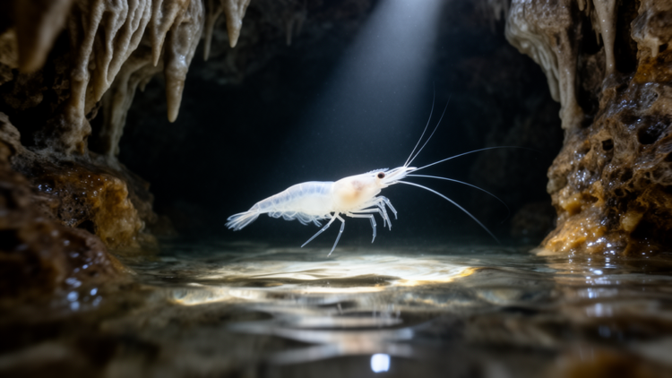Ghostly eyeless shrimp discovered in Chinese limestone cave