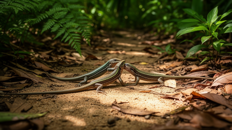 Amazon Racerunner Lizards Filmed Mating in Panama for the First Time