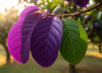 Purple Guava Leaves Trace Their Color to a Molecular Switch Between Pigment Branches