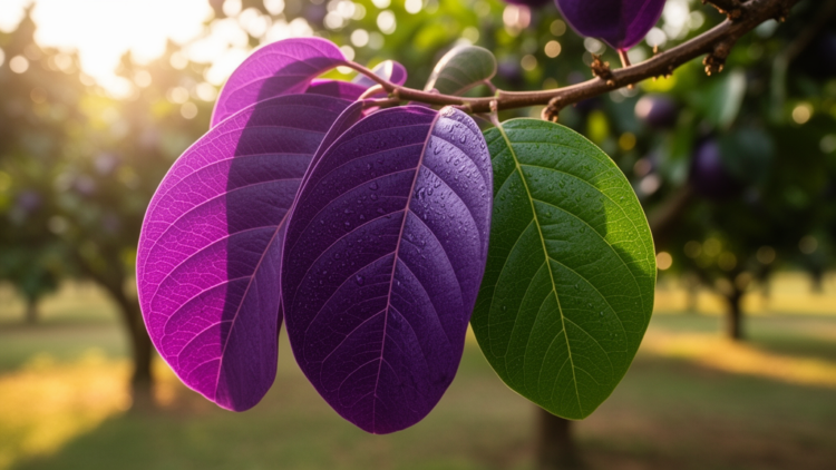 Purple Guava Leaves Trace Their Color to a Molecular Switch Between Pigment Branches