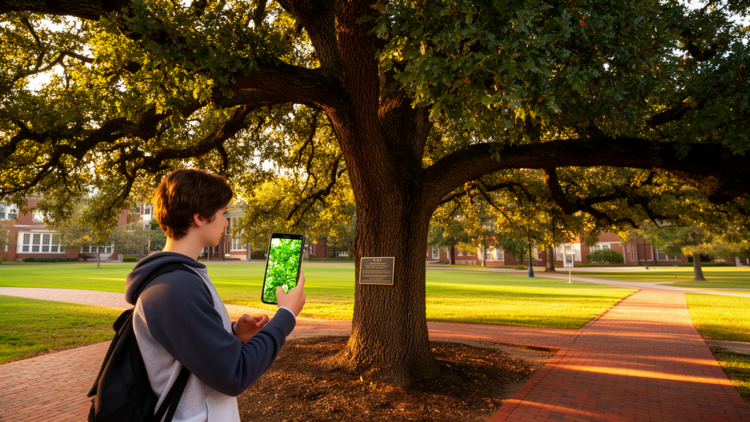 Campus trees get QR codes that turn smartphones into botanical field guides