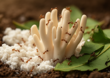 Hand-shaped fungus hidden in ant gardens reveals new branch of fungal diversity