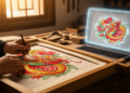 Digital visual transmission and watermark protection of intangible cultural heritage art images based on the HAIWAN method