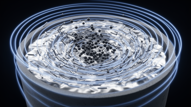 Magnetic Field Frequency Fine-Tunes Nanoparticle Dispersion in Aluminum Composites