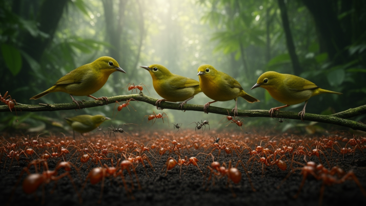 Ant-Following Birds Defy Predictions on Range Overlap