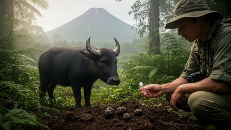 Mitochondrial DNA Reveals How the Endangered Dwarf Buffalo Reached Sulawesi