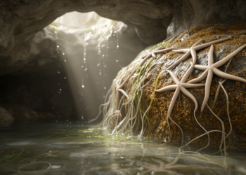 Diatom Biofilm Feeds Rare Cave Brittle Stars