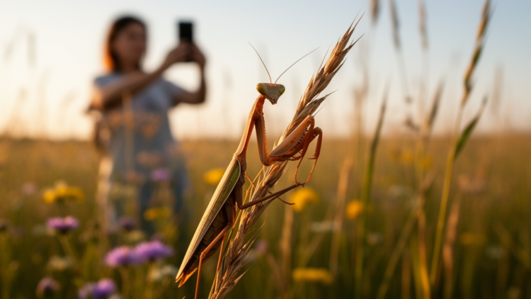 A Mediterranean mantis quietly colonises Hungary, and citizen scientists caught it happening