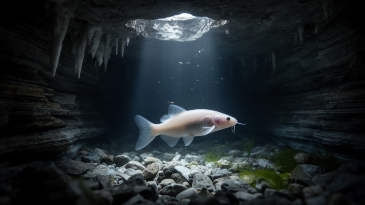 Cavefish isotope fingerprints reveal how cave geometry shapes food webs in the dark