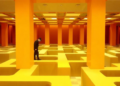 Shifting Mazes Slow Human Problem-Solvers, Virtual Experiment Shows
