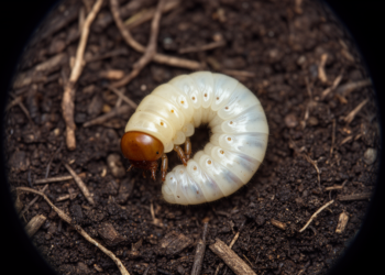 Under the microscope: the secret larva of a shining leaf chafer