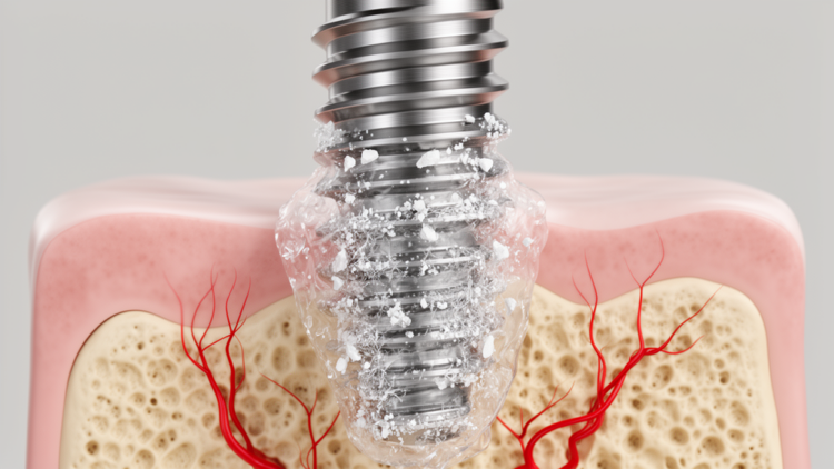 Sodium alginate and collagen-loaded troxerutin improve mineralization and vascularization around implants