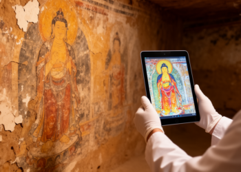 AI Learns Ancient Art Rules to Bring Fading Dunhuang Murals Back to Life