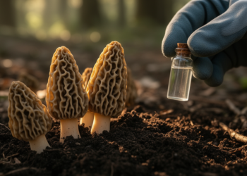 Nitrate triggers oxidative stress and morphogenesis pathways in morel mushrooms, multi-omics study reveals