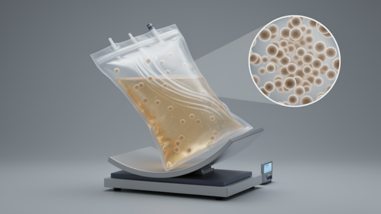 Numerical analysis of shear rate in a rocking bioreactor and its impact on HL-60 lymphocytes