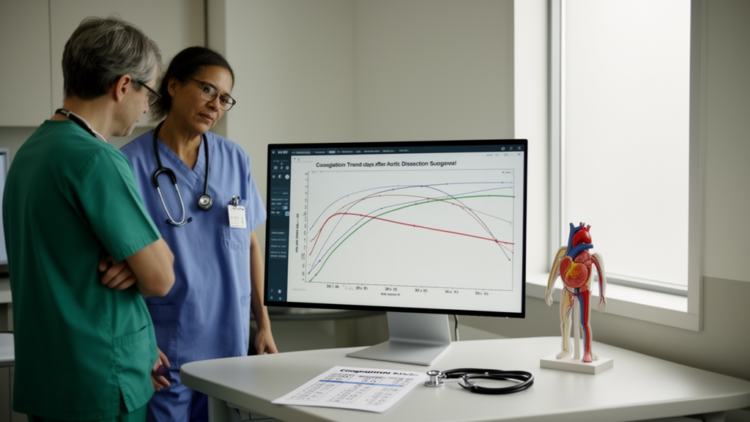 Clotting Trajectories After Aortic Dissection Surgery Reveal Hidden Mortality Patterns