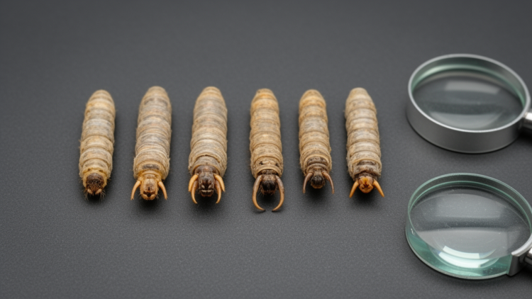 Larval mouthpart morphology compared in six Notodontidae moth species