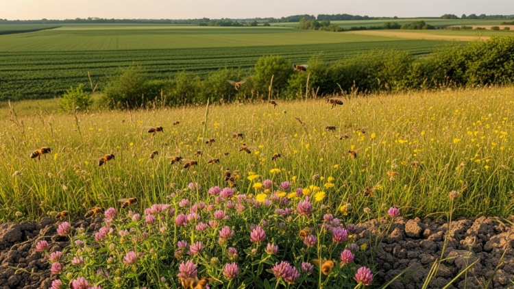 Wild Bee Conservation: Habitat Heterogeneity and Ecological Improvement in Agricultural Land With Open Grassland