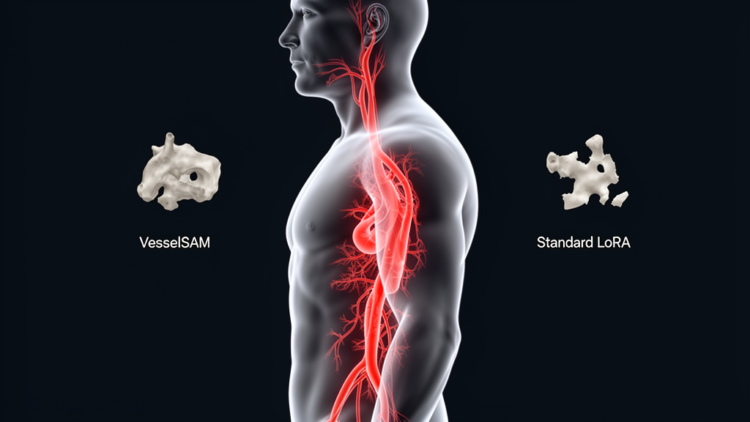 Prompted VesselSAM outperforms standard LoRA in aortic vessel segmentation