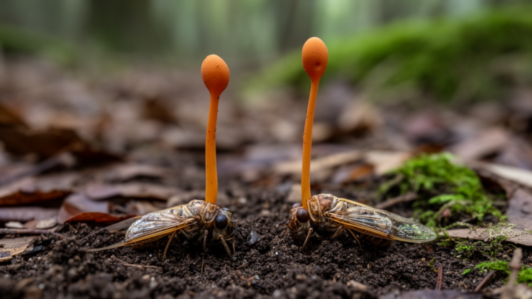 Two new Perennicordyceps species and a new host record from China