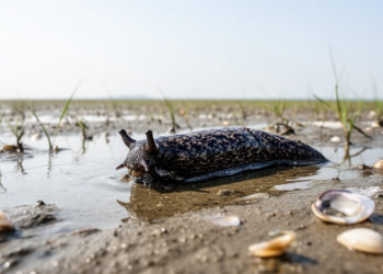 Onchidium reevesii confirmed in Korean tidal flats