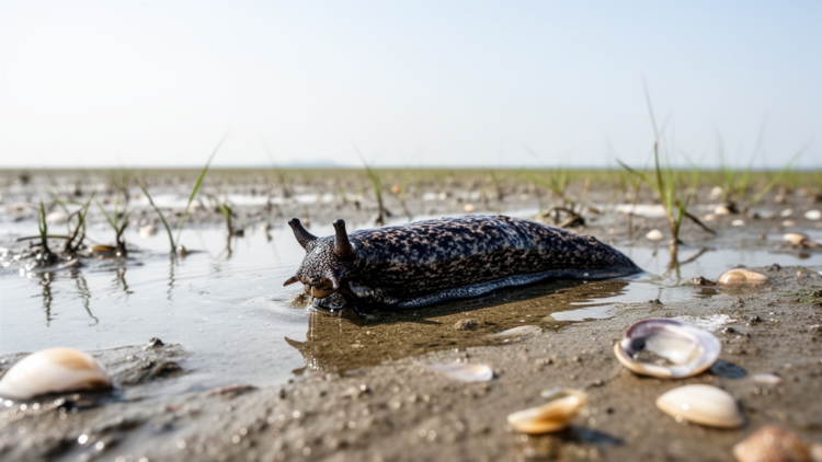 Onchidium reevesii confirmed in Korean tidal flats