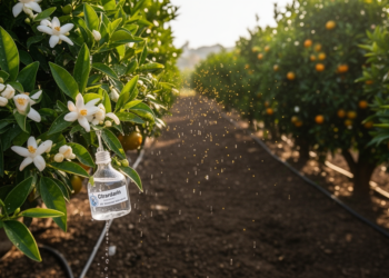 Citrandarin buffer sharply reduces transgene flow in sweet orange trials