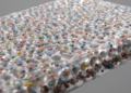Self-organized microcavities in polymer–pigment composite films