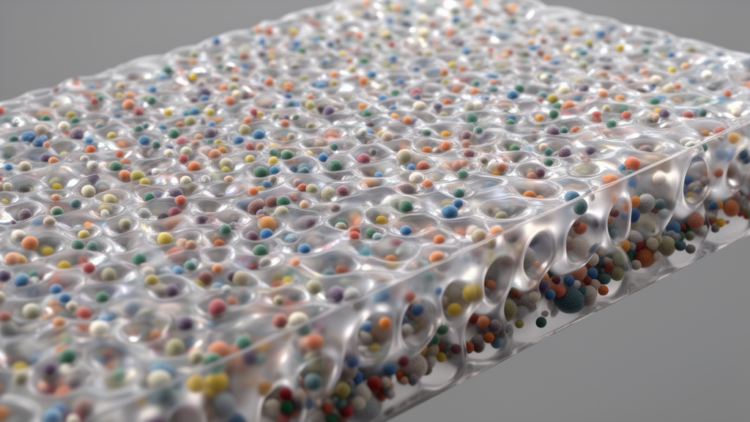 Self-organized microcavities in polymer–pigment composite films