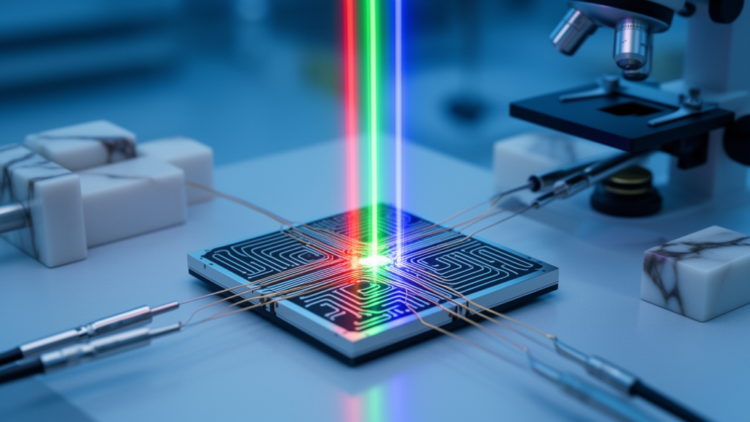Voltage-controlled lithium niobate chip advances compact full-color laser displays