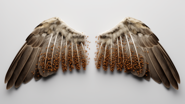Continuous and asymmetric dorsal–ventral abundance associations along the wing in feather mite communities