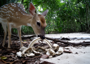 Camera-trap study documents white-tailed deer chewing sea turtle bones in Costa Rica