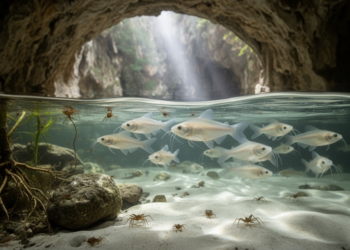 Research report: Biogeographical affinities of the aquatic community of Refugio Cave, a newly discovered Astyanax cave