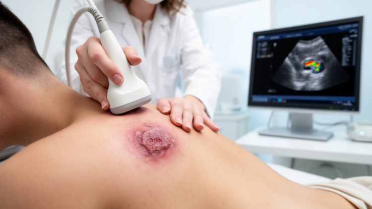Ultrasound imaging measures keloids; patient-level vascular change uncertain