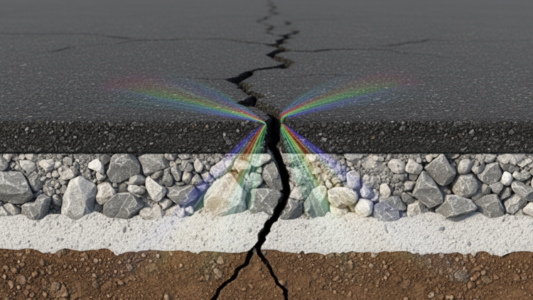 Crack Position Changes Stress Patterns in Semi-Rigid Asphalt Pavements