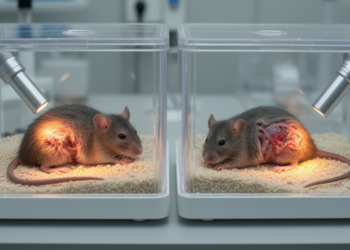 Caudal light stimulation outperforms rostral treatment in injured rats