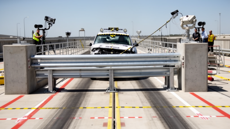 George Mason researchers begin crash tests of National Park Service bridge railings