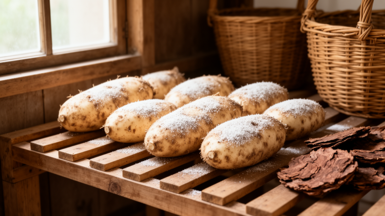 Six-month factorial trial links neem treatment and rack storage to better white yam quality
