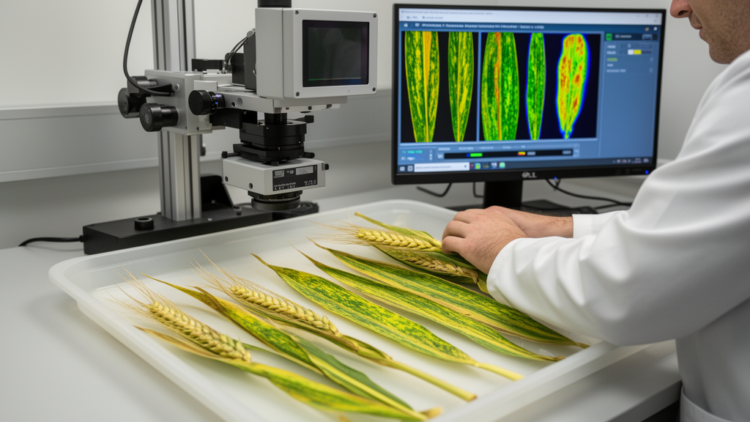 Knowledge-distilled multispectral model classifies wheat stripe mosaic virus stages