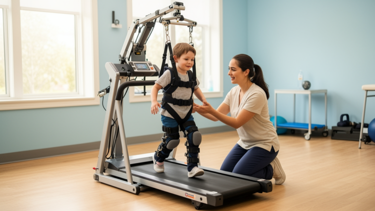 Systematic review links robot-assisted gait training to walking gains in children with cerebral palsy