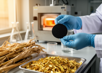 Corn-straw biochar/MXene/MnO2 composite reaches 1,049.95 F g−1 in electrode study