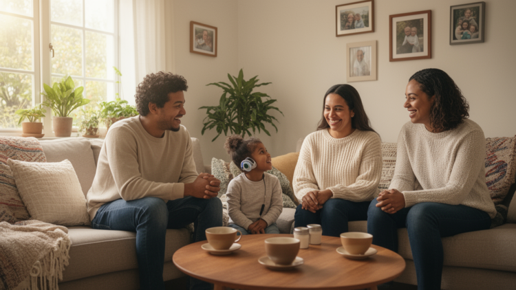Qualitative interviews link social connections to wellbeing in immigrant families with deaf children