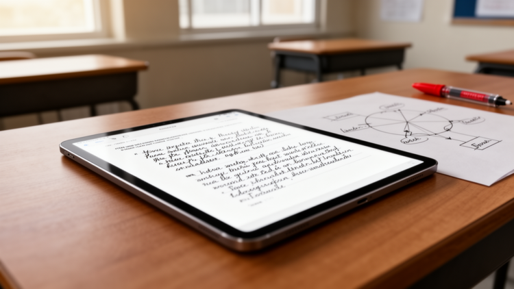 Automated handwritten-answer framework shows 87.4% agreement for text and 85.1% for figures in small validation study