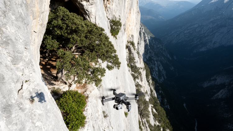 UAV survey identifies 44 plant taxa on inaccessible walls of an Apuan limestone cave