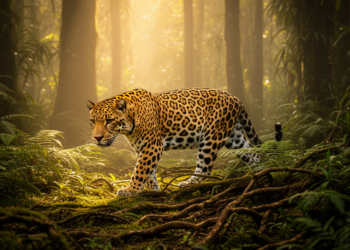 Camera-trap report documents a critically endangered jaguar moving across northwestern Ecuador