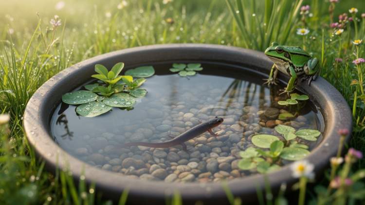 Citizen science field study finds amphibian colonization and breeding in Austrian garden mini-ponds during first season