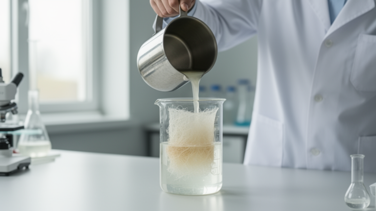 Peptide-modified nanocellulose achieves high organic-load removal in laboratory dairy-wastewater study