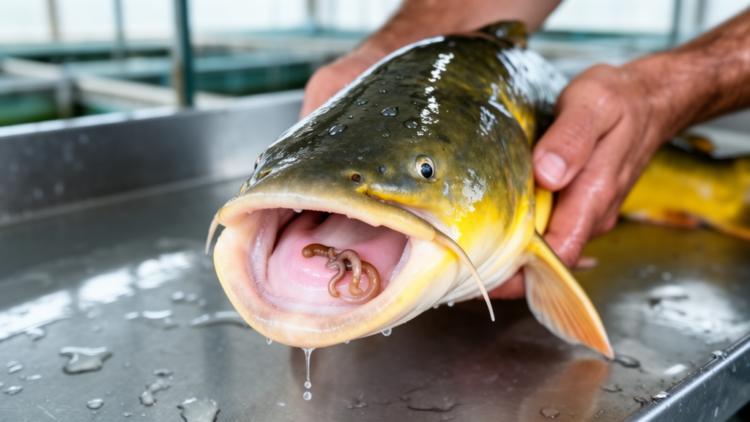 New palate-infecting Myxobolus species identified in yellow catfish from China’s Xiangjiang River